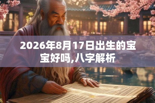 2026年8月17日出生的宝宝好吗,八字解析