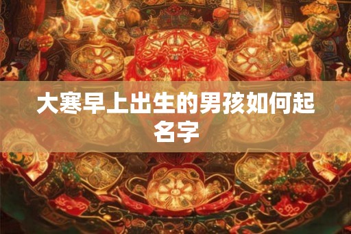 大寒早上出生的男孩如何起名字