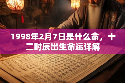 1998年2月7日是什么命,十二时辰出生命运详解 1998年2月7日是什么命,十二时辰出生命运详解