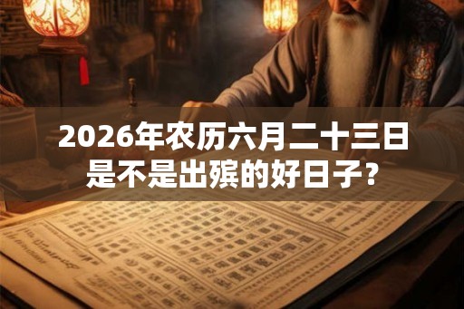 2026年农历六月二十三日是不是出殡的好日子？