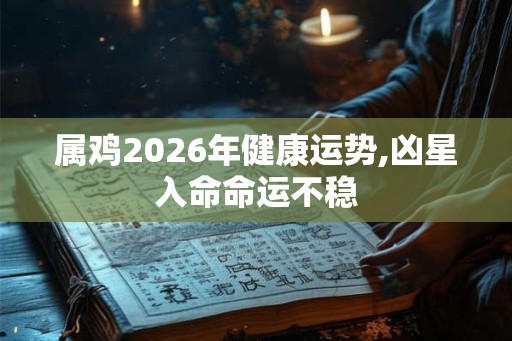 属鸡2026年健康运势,凶星入命命运不稳