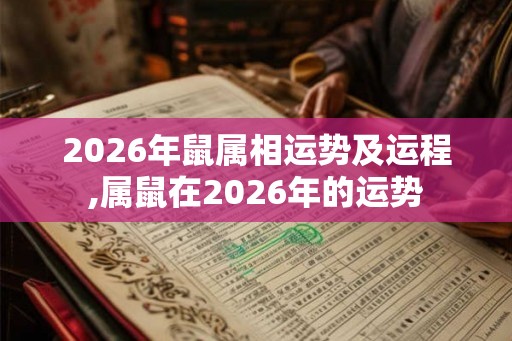 2026年鼠属相运势及运程,属鼠在2026年的运势