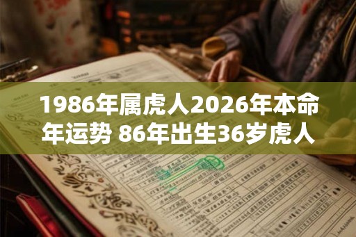 1986年属虎人2026年本命年运势 86年出生36岁虎人每月运势及运程