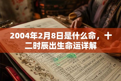 2004年2月8日是什么命，十二时辰出生命运详解