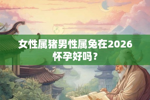 女性属猪男性属兔在2026怀孕好吗？