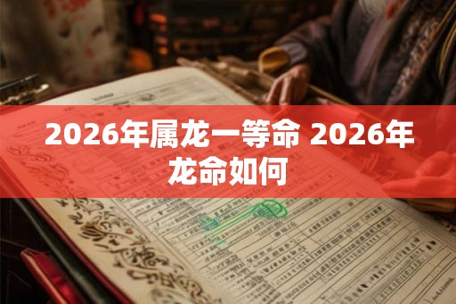 2026年属龙一等命 2026年龙命如何 2026年属龙一等命 2026年龙命如何