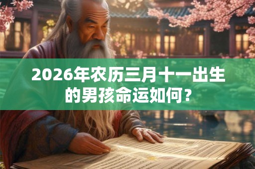 2026年农历三月十一出生的男孩命运如何？
