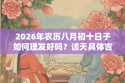 2026年农历八月初十日子如何理发好吗？该天具体吉时分析