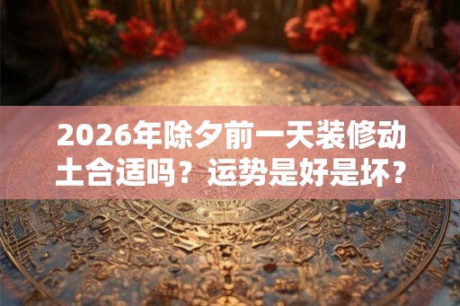 2026年除夕前一天装修动土合适吗？运势是好是坏？