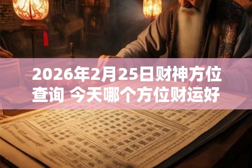 2026年2月25日财神方位查询 今天哪个方位财运好
