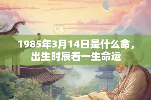 1985年3月14日是什么命，出生时辰看一生命运