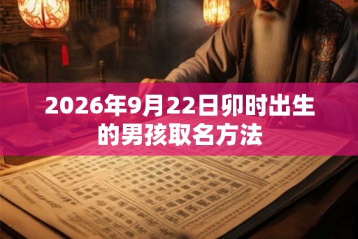 2026年9月22日卯时出生的男孩取名方法 2026年9月22日卯时出生的男孩取名方法