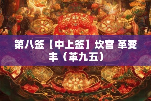 第八签【中上签】坎宫 革变丰（革九五）