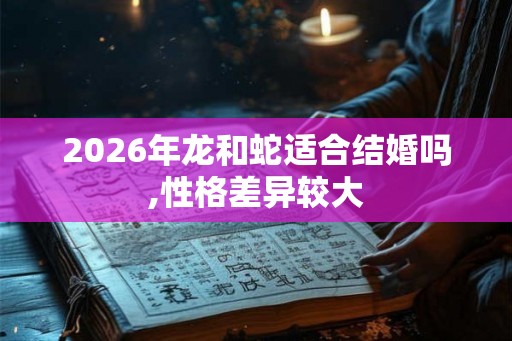2026年龙和蛇适合结婚吗,性格差异较大