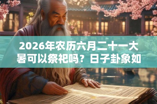 2026年农历六月二十一大暑可以祭祀吗？日子卦象如何？