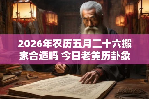 2026年农历五月二十六搬家合适吗 今日老黄历卦象