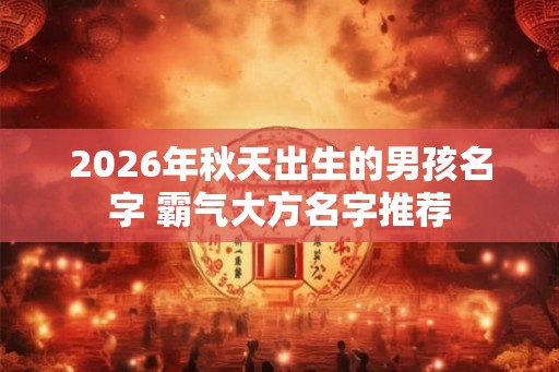 2026年秋天出生的男孩名字 霸气大方名字推荐