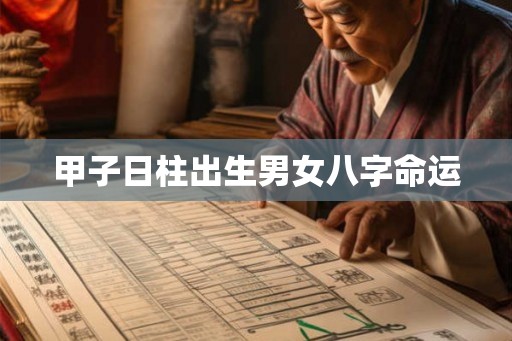 甲子日柱出生男女八字命运 甲子日柱出生男女八字命运