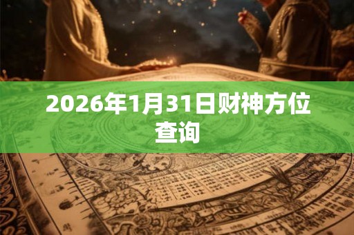 2026年1月31日财神方位查询