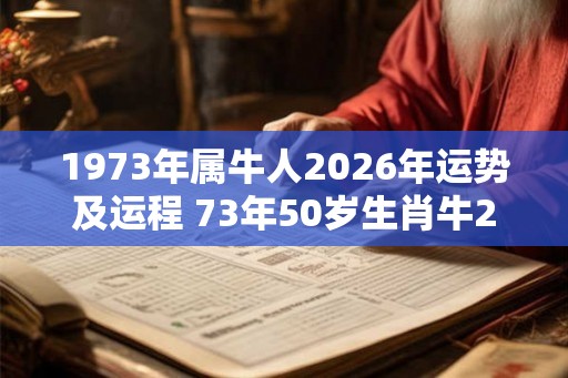1973年属牛人2026年运势及运程 73年50岁生肖牛2026年每月运势