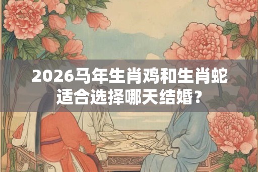 2026马年生肖鸡和生肖蛇适合选择哪天结婚？