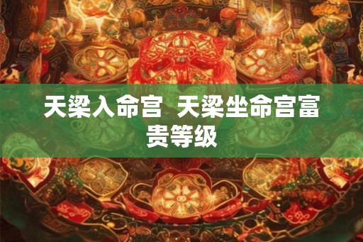 天梁入命宫  天梁坐命宫富贵等级