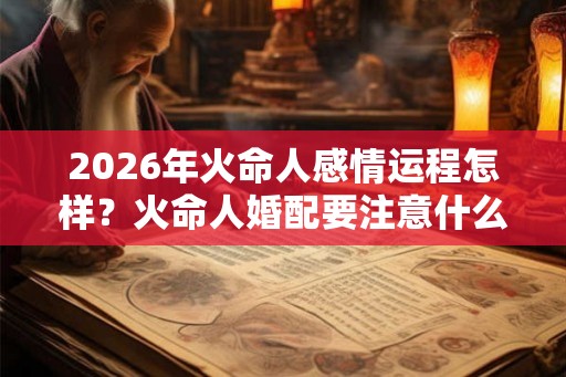 2026年火命人感情运程怎样？火命人婚配要注意什么？