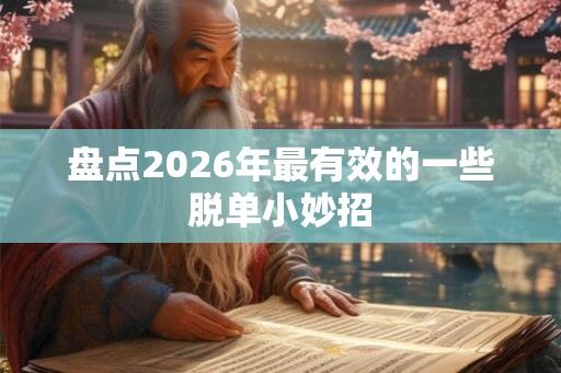 盘点2026年最有效的一些脱单小妙招