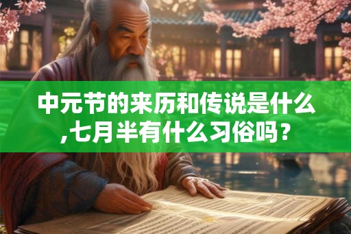 中元节的来历和传说是什么,七月半有什么习俗吗? 中元节的来历和传说是什么,七月半有什么习俗吗?