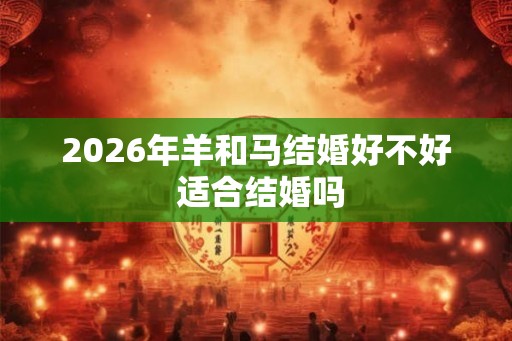 2026年羊和马结婚好不好 适合结婚吗