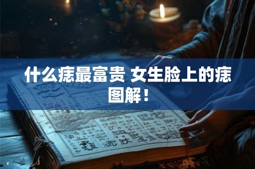 什么痣最富贵 女生脸上的痣图解！