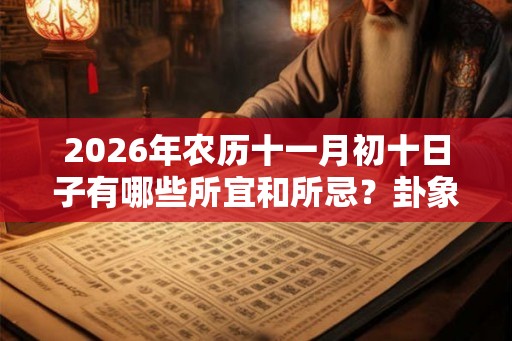 2026年农历十一月初十日子有哪些所宜和所忌？卦象如何？