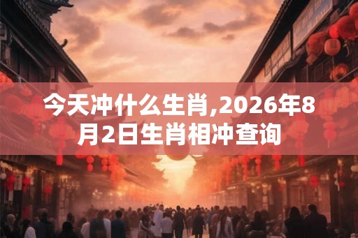 今天冲什么生肖,2026年8月2日生肖相冲查询