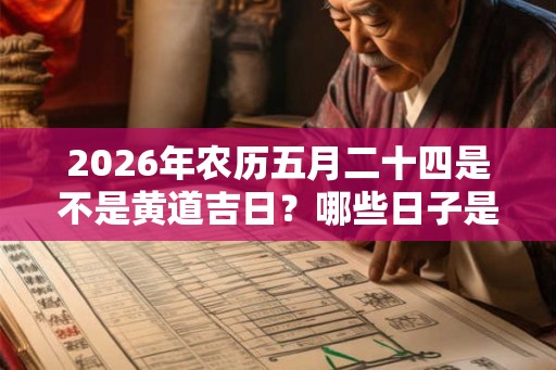 2026年农历五月二十四是不是黄道吉日？哪些日子是吉日？