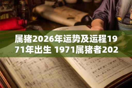 属猪2026年运势及运程1971年出生 1971属猪者2026年运势如何