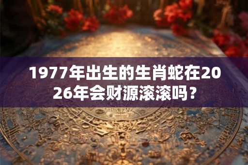 1977年出生的生肖蛇在2026年会财源滚滚吗？
