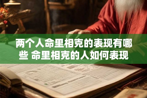 两个人命里相克的表现有哪些 命里相克的人如何表现