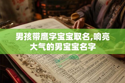 男孩带鹰字宝宝取名,响亮大气的男宝宝名字