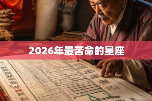 2026年最苦命的星座