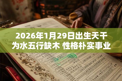 2026年1月29日出生天干为水五行缺木 性格朴实事业顺利