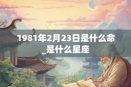 1981年2月23日是什么命_是什么星座