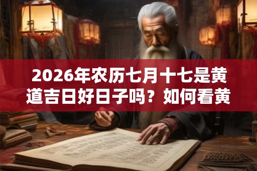 2026年农历七月十七是黄道吉日好日子吗？如何看黄道吉日？