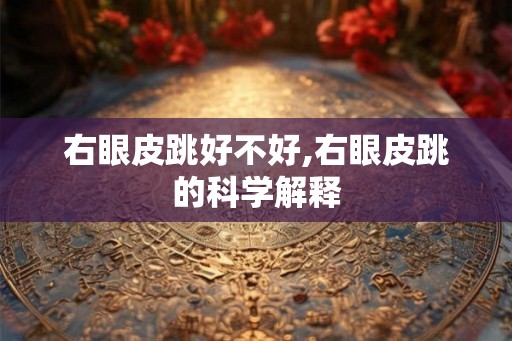 右眼皮跳好不好,右眼皮跳的科学解释