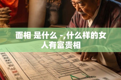 面相 是什么 -,什么样的女人有富贵相