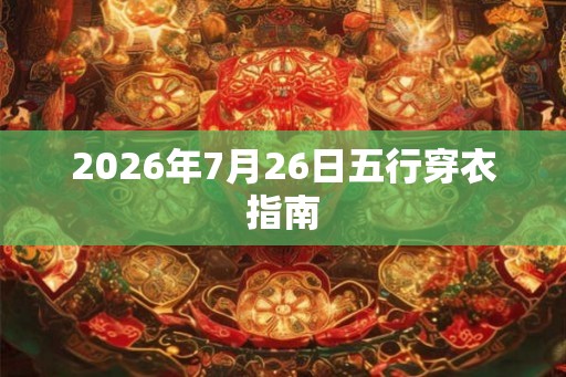 2026年7月26日五行穿衣指南