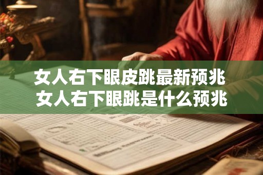 女人右下眼皮跳最新预兆 女人右下眼跳是什么预兆