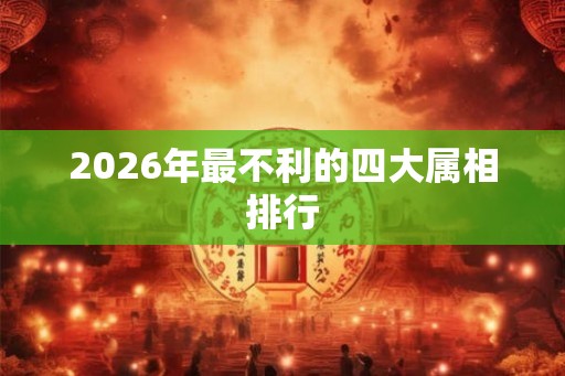 2026年最不利的四大属相排行