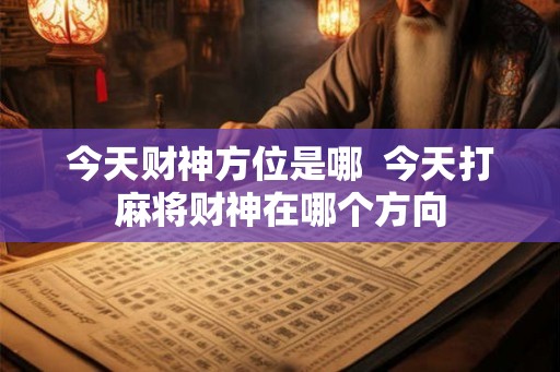今天财神方位是哪  今天打麻将财神在哪个方向