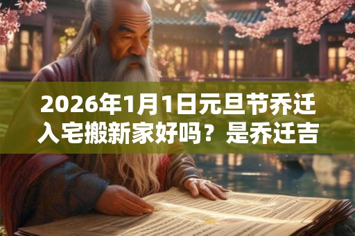 2026年1月1日元旦节乔迁入宅搬新家好吗？是乔迁吉日吗？
