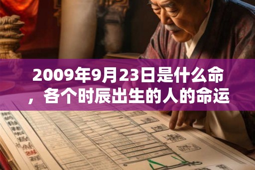2009年9月23日是什么命，各个时辰出生的人的命运